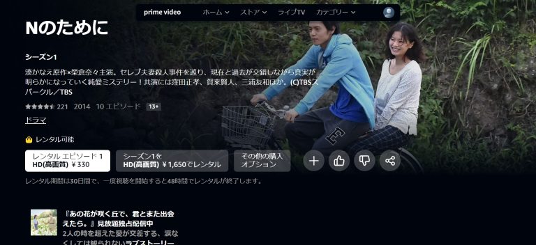Nのために_配信_Amazonプライムビデオでレンタル配信