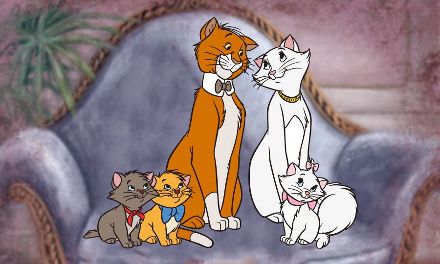 「おしゃれキャット」よりダッチェス、トーマス・オマリー、マリー、トゥルーズ、ベルリオーズの画像