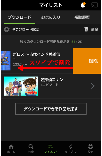 シリーズ作品の削除方法