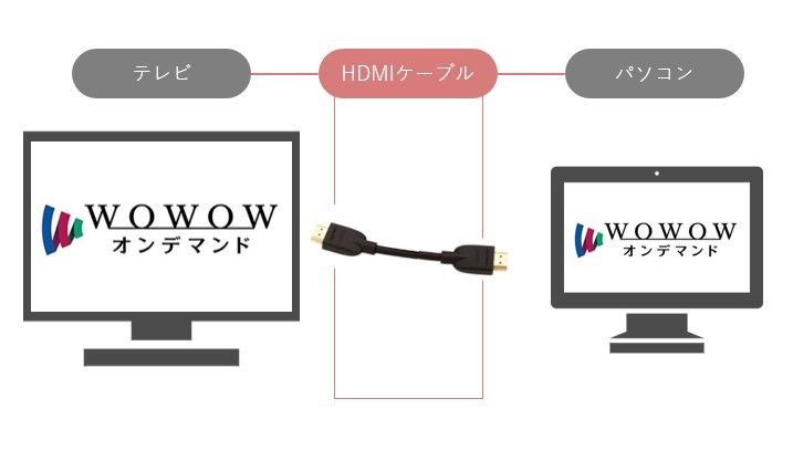 ＷＯＷＯＷオンデマンド_HDMLケーブル使い方