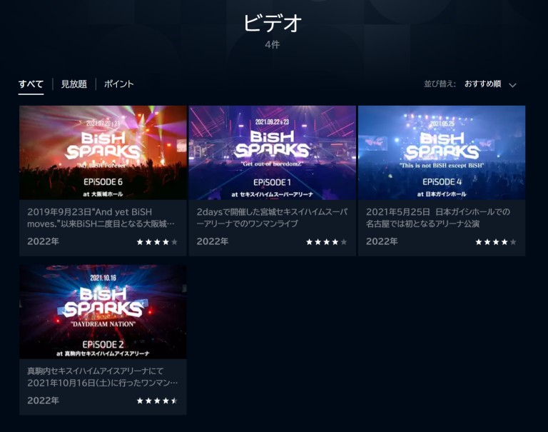 BiSHSPARKS配信画面