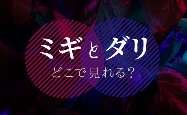 アニメ「ミギとダリ」配信情報サムネ