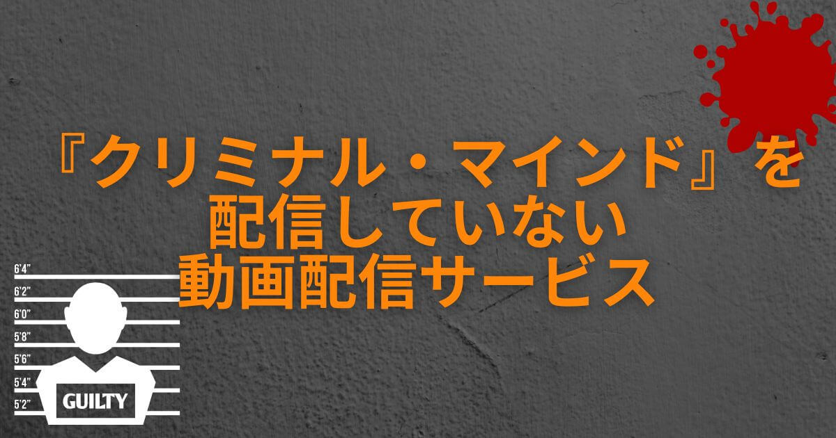 『クリミナル・マインド』_配信なし_動画配信サービス