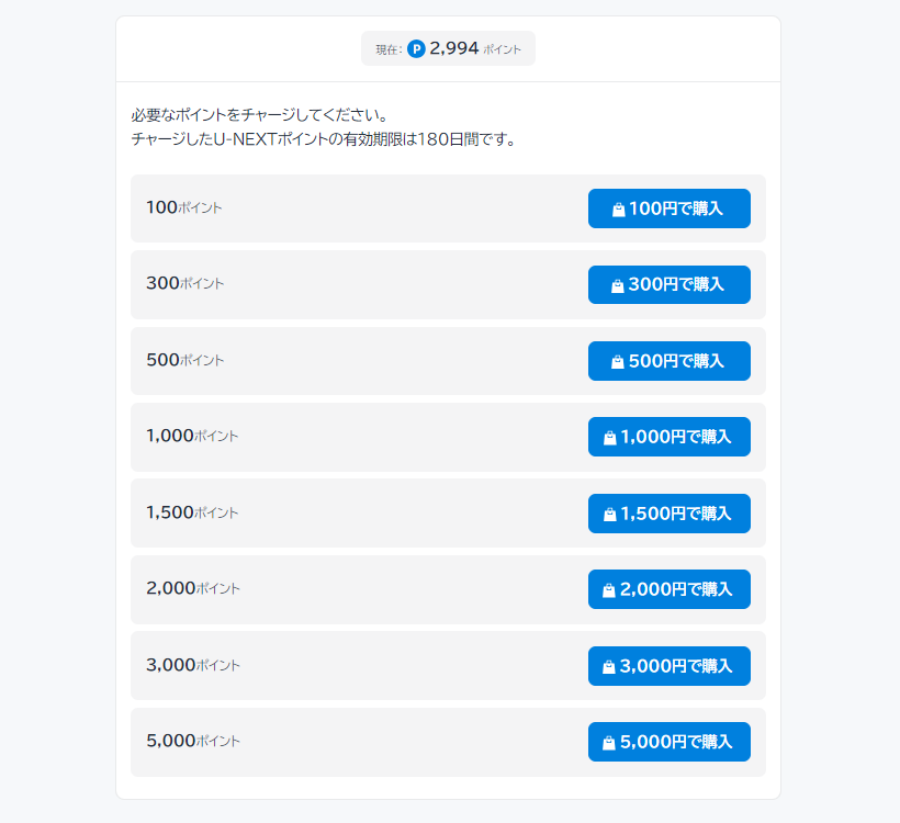 U-NEXT_ポイント購入画面_画像