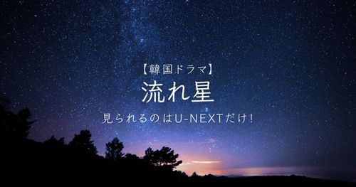 韓国ドラマ「流れ星」配信情報｜お得に視聴する方法やあらすじ・感想も紹介！