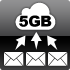 大量のメールを クラウドで保存 大容量5GB！