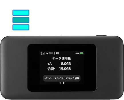 5,400mAhの大容量バッテリー搭載