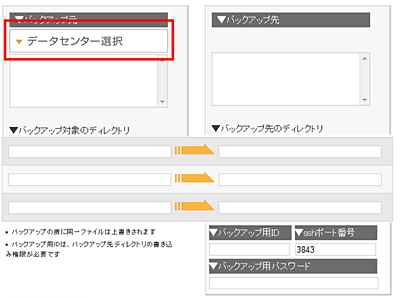 データセンター選択